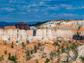 beautiful landscape in Bryce Canyon with magnificent Stone formation