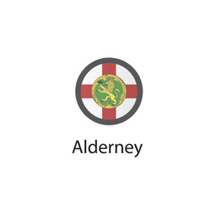 Round icon of Albania flag. Simple vector illustration.