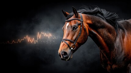 Powerful Galloping Horse with Dynamic Muscles