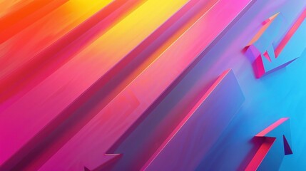 Fototapeta premium Modern Presentation Slides using arrows and dynamic straight shadow lines on a gradient background