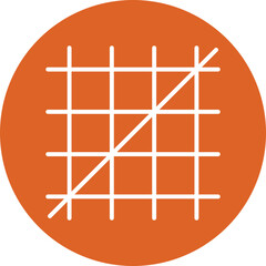 Ruler Guide line circle icon