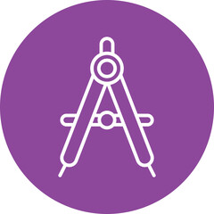 Design Compass line circle icon