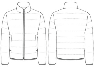 Men's Mountain Padded puffer Jacket Isolated Winter vector illustration © GD TAWHIDUL