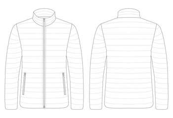 Men's Mountain Padded puffer Jacket Isolated Winter vector illustration © GD TAWHIDUL