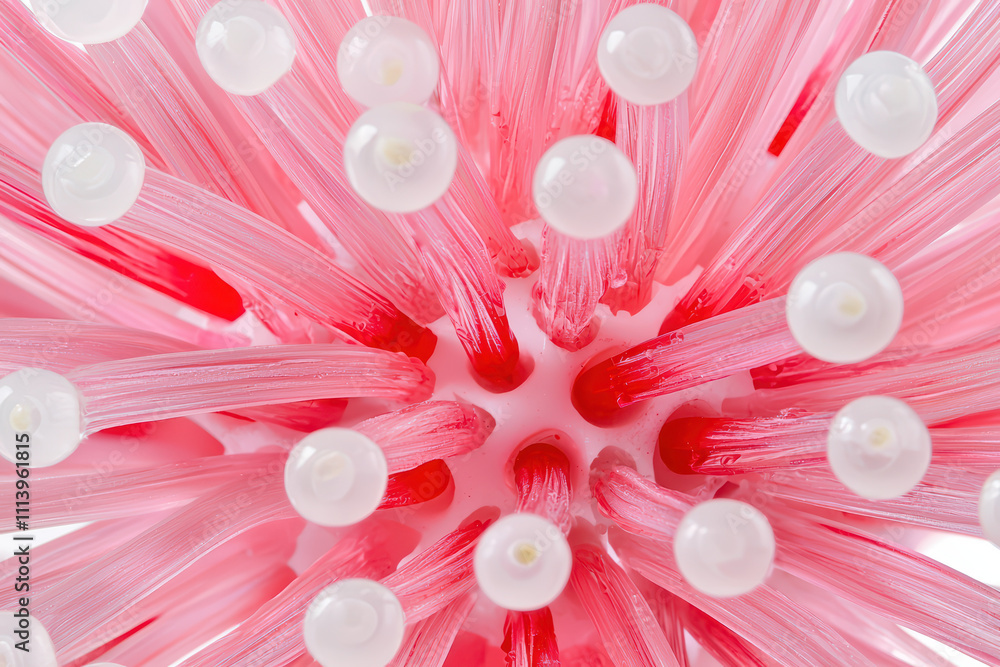 Poster colorful abstract texture featuring pink and white elements on white background, creating vibrant an