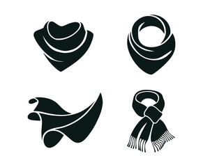Cozy Scarf Vector Silhouette Collection