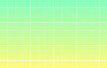 方眼のシンプルなグラデーション背景素材（緑）、グラフチェック、ラインチェック、マス目