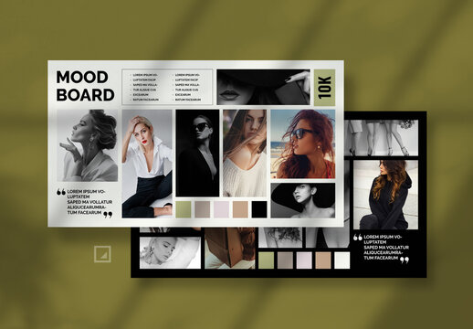 Mood Board Layout with Black