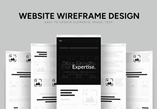 Website Wireframe Design Layout
