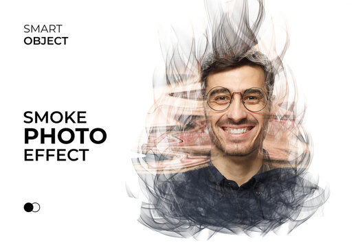 Smoke Photo Effect Mockup Layout