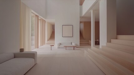 Minimalist Modern Home Interior Design Featuring Light Wood and Neutral Tones