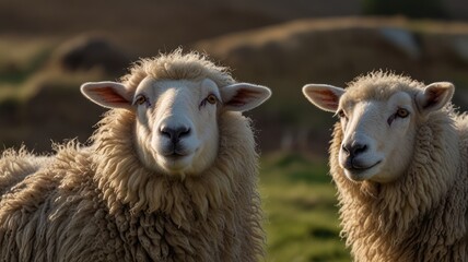 Obraz premium Sheep in Pasture
