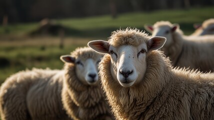 Fototapeta premium Sheep in Pasture