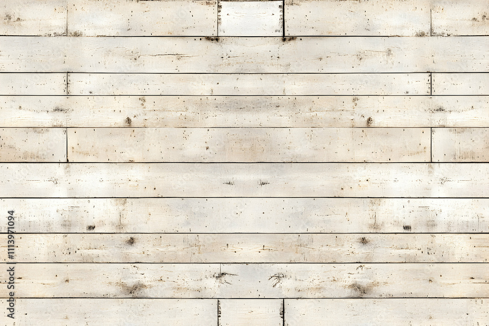 Poster seamless texture of rustic whitewashed wood planks. perfect for background or design projects.
