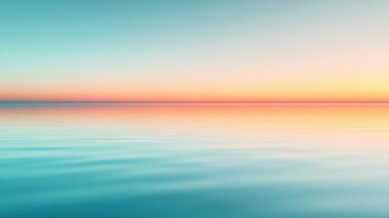 Obraz premium Serene Sunset Over Calm Ocean Waters