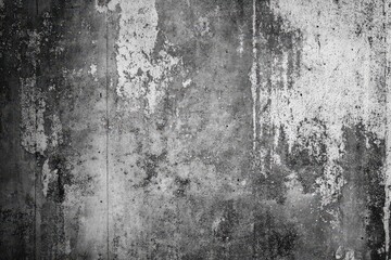 Fototapeta premium Grungy grey concrete wall texture; peeling paint and stains. Ideal for backgrounds, website design, or adding a distressed effect.