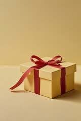 gift box with red ribbon