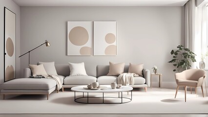 Elegant Neutral Design with Subtle Grays and Beiges for Classic Appeal
