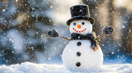 Obraz premium The Snowman in Winter Wonderland
