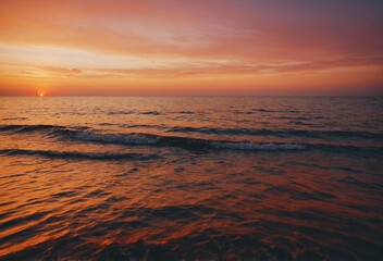 Obraz premium vibrant ombre gradient transitioning between warm sunset tones.
