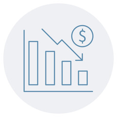 Stock Market Crash icon, Understanding the Causes and Effects of a Stock Market Crash, Strategies for Protecting Investments During Market Crises icon, Vector