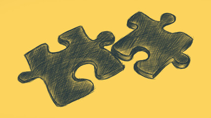 Fototapeta premium teamwork and partnership concept. puzzle pieces