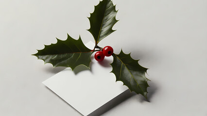Christmas Holly Berry Decoration Leaf Berries Holiday Plant Green Winter Xmas Red Mistletoe Season Celebration Vector Leaves Tree Nature Branch Illustration Sprig Ornament Design Ilex