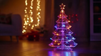 Capture the twinkling magic of Christmas with a bokeh-effect Christmas tree. Arrange colorful fairy lights on a dark background, creating a festive backdrop. Use a wide aperture to blur the lights