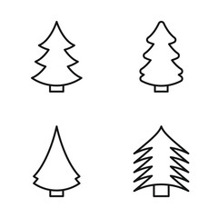 Obraz premium Editable Set Icon of Christmas Tree , Vector illustration isolated on white background. using for Presentation, website or mobile app