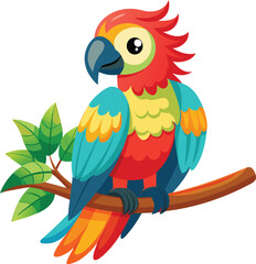 parrot on a branch of a tree