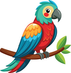 parrot on a branch of a tree