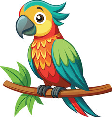 parrot on a branch of a tree