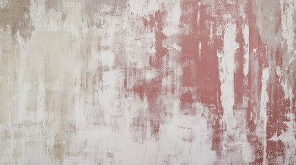 Textured Wall Painted with Color-Wash Technique in Holly Red, Frosty White, and Pine Green