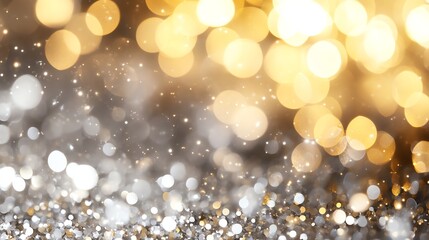 Fototapeta premium A blurry background of soft golden lights creating a bokeh effect.