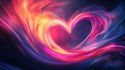 Obraz premium The Heart of Colorful Emotions