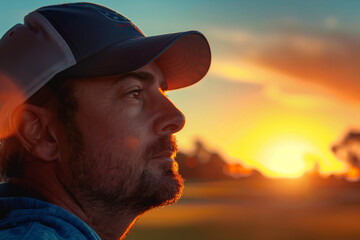 Generative AI Image of Golf Players Practicing in Golf Club Field