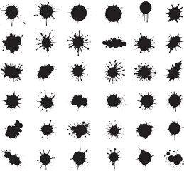 Set of Ink splatter vector