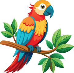 parrot on a branch of a tree