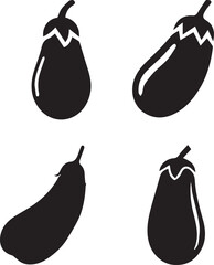 Eggplant Silhouettes Collection - Adobe Stock Vector