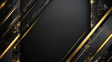 Elegant Black and Gold Abstract Background