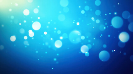 Blue Background with Soft Bokeh Effect and Gentle Light Glow, Serene and Dreamy Design