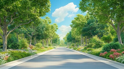 Wildlife crossing in urban areas, preserving natural habitats amidst development, 3D rendering