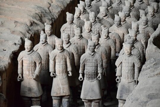 Terracotta Army Figures. Xi'An, Shaanxi, China. November 2018. 