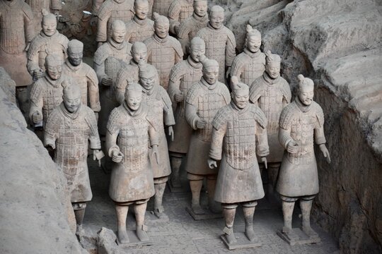 Terracotta Army Figures. Xi'An, Shaanxi, China. November 2018. 