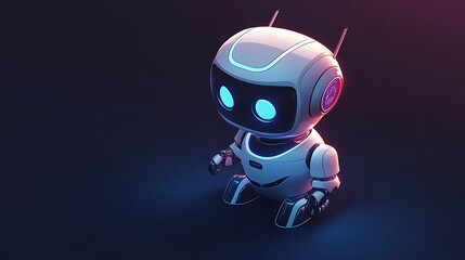 Stunning isometric artificial intelligence robot blending art and technology seamlessly image