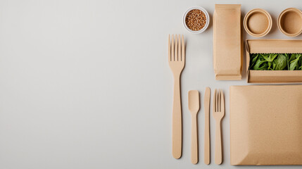 Zero Waste Living Eco-Friendly Biodegradable Packaging and Compostable Utensils