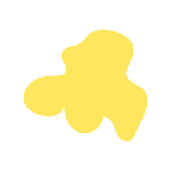 abstract blobs pastel yellow for background