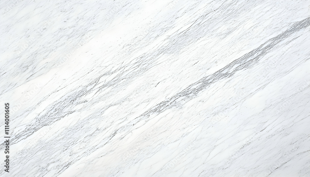 Poster high-resolution image of elegant white marble texture with subtle grey veining, perfect for design b