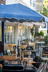 도심의 야외 카페