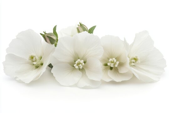 isolated greater musk mallow blooms